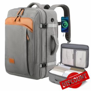 Luggex Expandable Travel Backpack - 40L Carry On Backpack for Men & Women - Large Capacity Flight-Approved Hand Luggage Cabin Bag