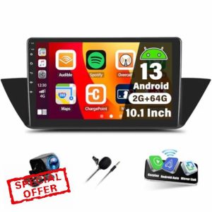 CAMECHO 2G+64G Android Car Stereo for BMW X1 E84 2010-2016 Wireless CarPlay Android Auto Radio with AHD Backup Camera