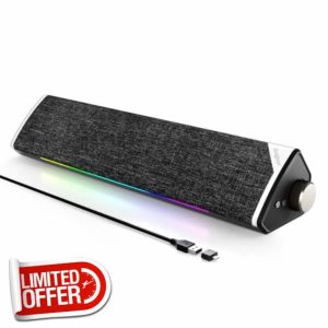 SOULION R60 PC Speakers Bluetooth 5.3 Soundbar for Desktop Computer