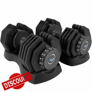 BRAINGAIN 15-in-1 Adjustable Dumbbells Set 24kg Pair | Space-Saving Adjustable Weights for Home Gym Workouts | 15 Dumbbells in One | Smart Click Technology | Durable Performance