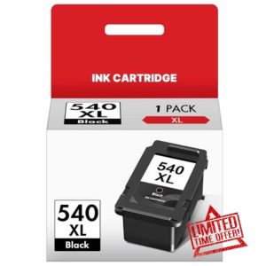 540XL Black Ink Cartridge Remanufactured for Canon 540 540XL Ink Cartridges Black PG-540 PG-540XL 540XL for Pixma TS5150 TS5151 MG3550 MG3650 MG3650s MG3200 MG3500 MG2250 MG3600 MG4250 MG3250 MX475