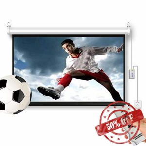 Wrinkle-free Projection Screen Motorized Projection Screen 60" 4:3 HD 4K Movie Screen with Remote Control
