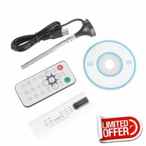 Hagsnec USB 2.0 Digital DVB-T/T2 SDR++FM HDTV TV Tuner Receiver Stick
