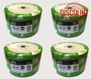 200 x Arita Ritek CD-R Full Inkjet Printable 52x Speed Discs 700MB Shrink Wrap 80 Mins