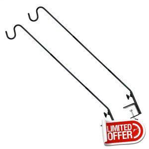 Deck Hooks Hanger for Railing - Pack of 2 Hanging Bird Feeder