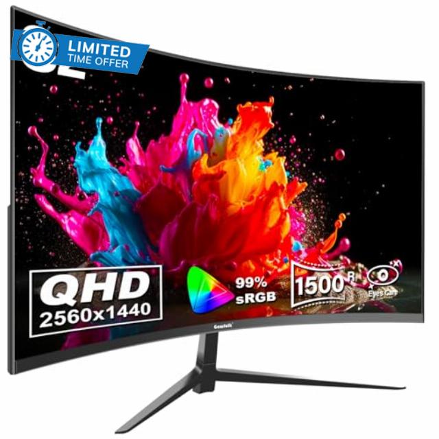 Gawfolk 2K Curved Monitor