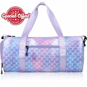 Kids Duffle Bag for Girls Weekender Overnight Bag Kids Sleepover Bag Lightweight Sports Gym Bag with Shoes Compartment