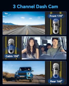 3 Channel Dash Camera Included 32GB SD Card