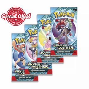 Latest SV9 PKM 4 x Journey Together Booster with 10 Trading Cards In Each Pack - UK