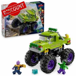LEGO Marvel The Hulk Truck vs. Thanos - Super Hero Building Toy with a Monster Truck plus 2 Minifigures & Accessories incl. an Infinity Gauntlet - Collectible Set for 7+ Year Old Boys & Girls - 76312