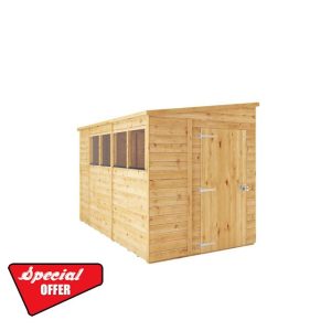 WALTONS | 10ft x 6ft Premium Shiplap Pent | Modular Wooden Garden Storage Shed | 10x6 | 3.04m x 1.8m | Tongue and Groove | Felt Included | 10 Year Guarantee