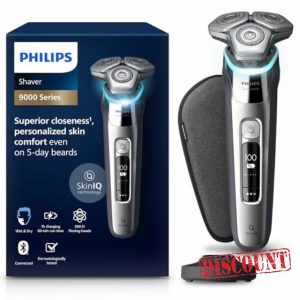 Philips Shaver Series 9000 - Wet and Dry Electric Shaver for Men in Chrome Silver with Lift and Cut