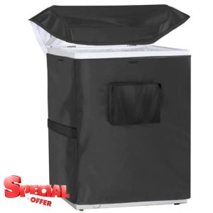 Chest Freezer Cover | Chest Freezer Cover Deep Freezer Covers Waterproof UV Protection Top with Zipper | for Outside Indoor Beverage Refrigerator-Suitable