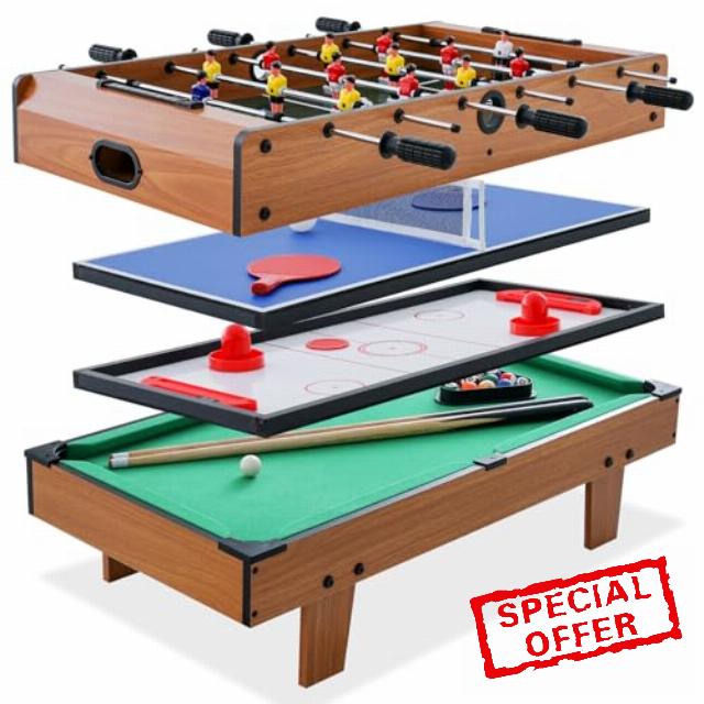 GYMAX 4 in 1 Multi Game Table