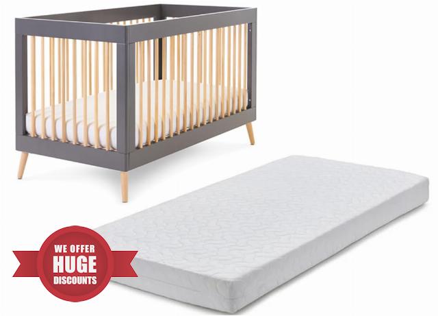 Royale Linens Cot Bed Mattress Extra Thick Nursery Foam - Hypoallergenic Easy Clean Eco-Friendly