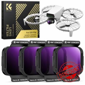 K&F Concept 4-Pack ND/PL Filters Compatible with DJI Flip - ND8&PL
