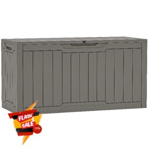 YITAHOME 80-Gallon Waterproof Resin Outdoor Storage Box