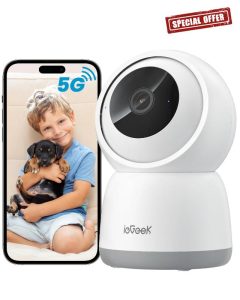 ieGeek 2K Indoor Home Security Camera with 2.4G/5GHz