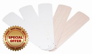 Westinghouse Lighting 52" White Bleached Oak Replacement Fan Blades