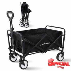 Festival Trolley on Wheels Folding - Foldable Camping Cart Garden Wagon Compact Camping Trolley Cart for Garden