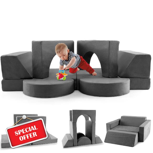 Maxmass 8Pcs Toddler Climb and Crawl Foam Play Set