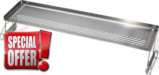 Weber warming rack (76 x 20cm) Slate barbecues from 76cm