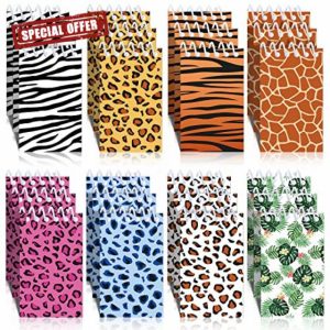 Dianelhall 24 Pcs Wild Animals Mini Notepads Small Spiral Pocket Notebooks Jungle Animals Leopard Cheetah Theme Party Favors Supplies