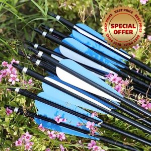 Poearcus Archery Aluminium Arrow 30 Inch Hunting Arrow 300 Spine Target Shooting Rupture-proof Arrow for Recurve Bow Compound Bow