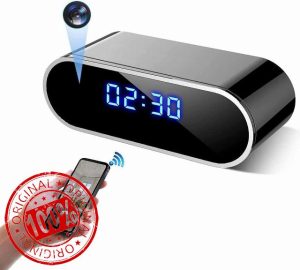LaoZiTong 4K Full UHD Spy Camera Hidden Camera in Clock WiFi Hidden Cameras Video Recorder Wireless IP Camera Indoor Home Security Monitoring Nanny Cam 140° Angle Night Vision/Motion Detectio
