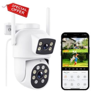 Reobiux Dual Lens Outdoor Security Camera