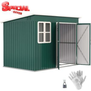 Outsunny 8.5 x 6ft Storage Shed Galvanised Steel Garden Shed