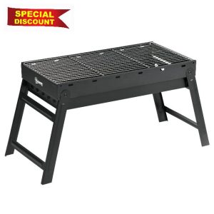 Outsunny Portable Charcoal Grill with Pull-Out Charcoal Basin