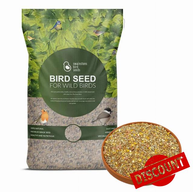 Swainston Bird Seed High Energy 20kg Wild Bird Food Mix - Premium Bird Seed with Sunflower Hearts & Suet