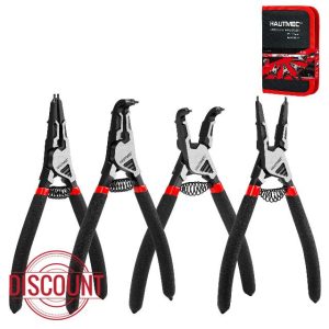 HAUTMEC 4PCS High Leverage Snap Ring Pliers Set