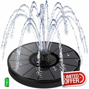 SZMP Solar Fountain with 2000mAh Battery Backup Works in Cloudy