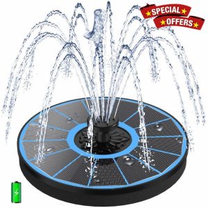 SZMP Solar Water Fountain with 2000mAh Battery Backup Works in Cloudy