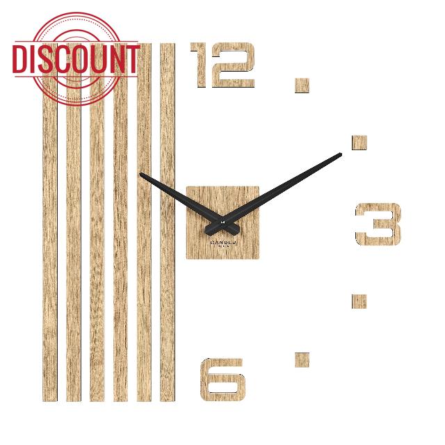 Cander Berlin MNU 2760 P XXL Wall Clock Silent 60 cm Wood Veneer Oak Living Room Analogue No Ticking Wall Sticke