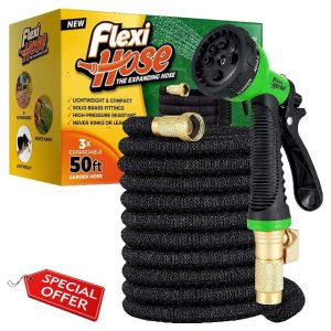 Flexi Hose Expandable Garden Hose - 50FT Heavy Duty Water Hose