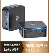 NiPoGi Mini pc AK1PLUS N97(Up to 3.6GHz,4C/4T) 16GB RAM 512GB M.2 SSD with WiFi6 Mini Computer Ιn...