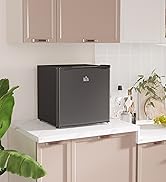 HOMCOM Tabletop Mini Freezer with 35 Litre Capacity, Small Freezer with Reversible Door, Adjustab...