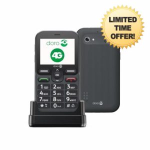 Doro Leva L10 Unlocked mobile phone for seniors - Large landscape displlay -Powerful sound - Camera - Assistancebutton with GPS location - Basic phone without Internet (Graphite)