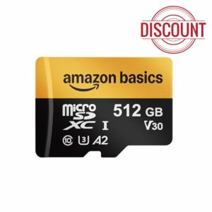 Amazon Basics 512GB Micro SD Card with Reader Adapter