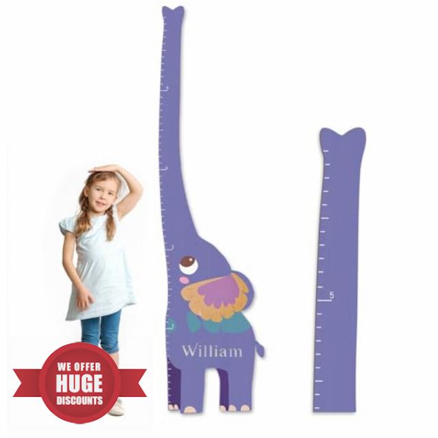 Personalised Wooden Print Height Chart for Kids