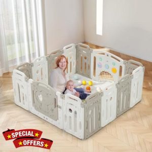 EROMMY Foldable Baby Playpen