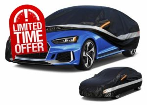 Weleyclore 10 Layers Car Cover Waterproof Breathable Large for Saloon