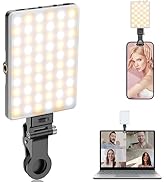 TONEOF 80 LED Selfie Light with Clip, Ultra Bright 3200K-5600K Rechargeable Phone Light with 3 Li...