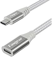 Fasgear USB C Extension Cable Fast Charge USB 3.1 Type C Male to Female Extended Cord Charging & ...