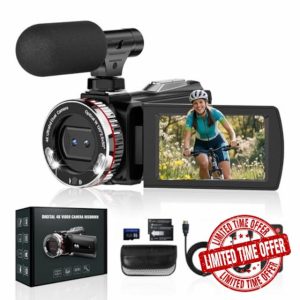 4K 60FPS Video Camera Camcorder with HDMI cable