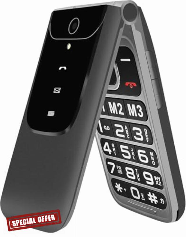 artfone Senior Flip Phone with Large Buttons