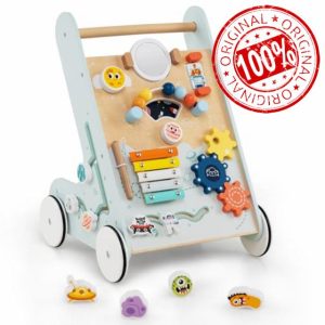 COSTWAY Wooden Baby Walker